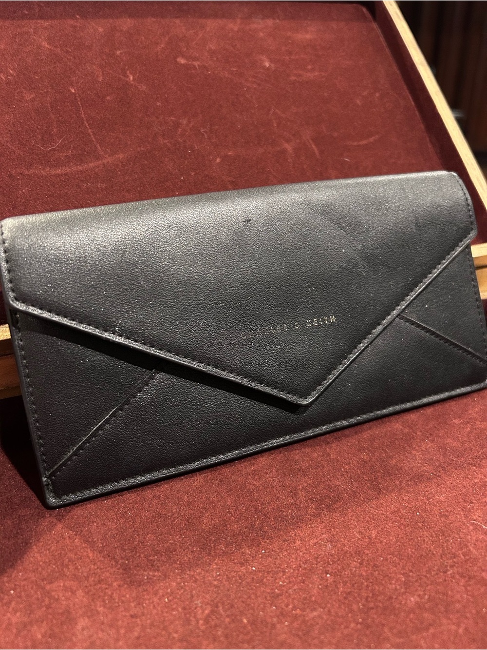 Charles & Keith Black Envelope Wallet